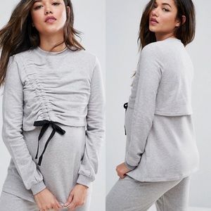 ASOS Maternity Nursing Lounge Drawstring Sweat Top